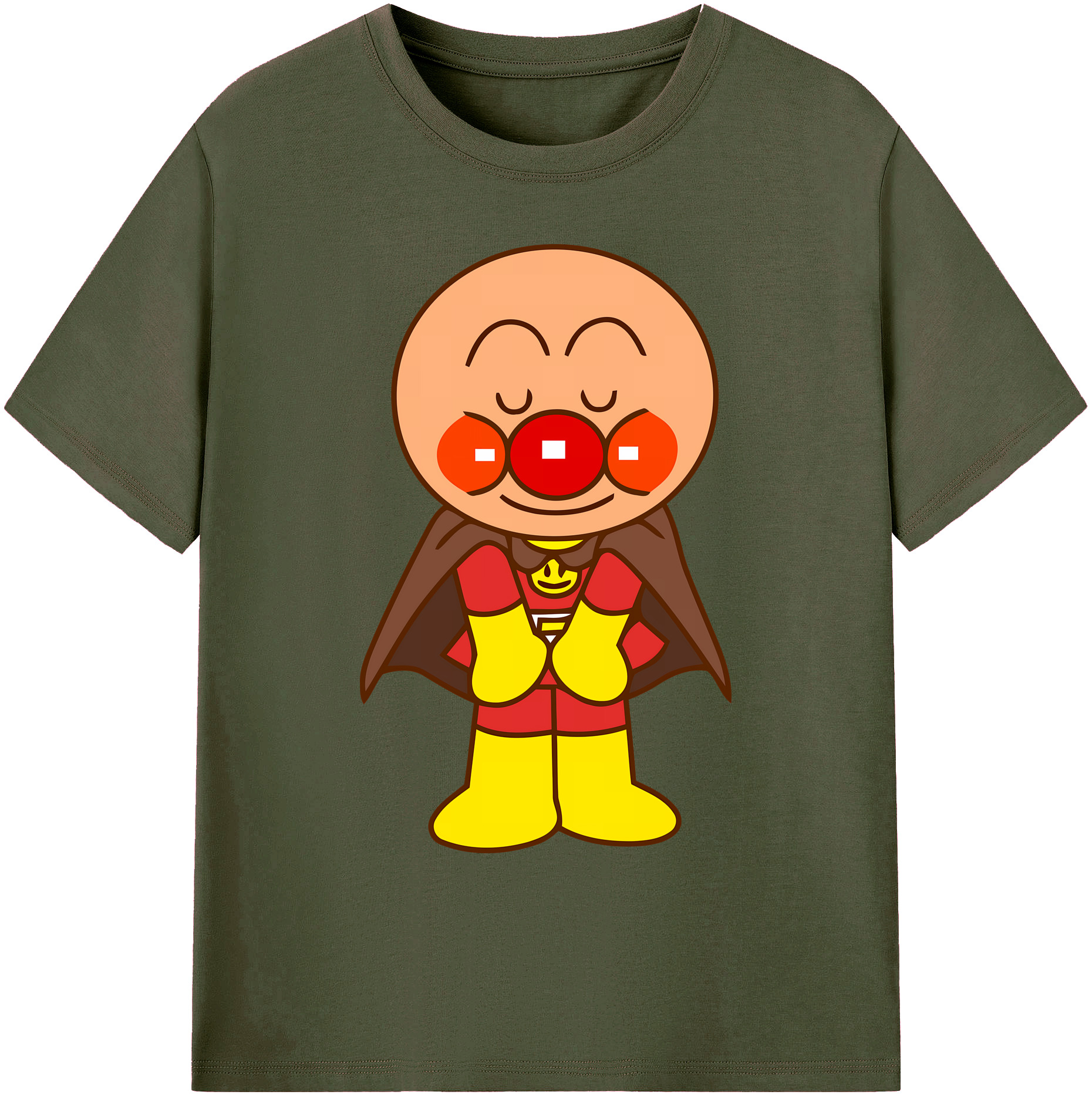 （画像用） アンパンマン Anpanman 綿100％ メンズ半袖Tシャツ｜肌触りやわらか＆通気性